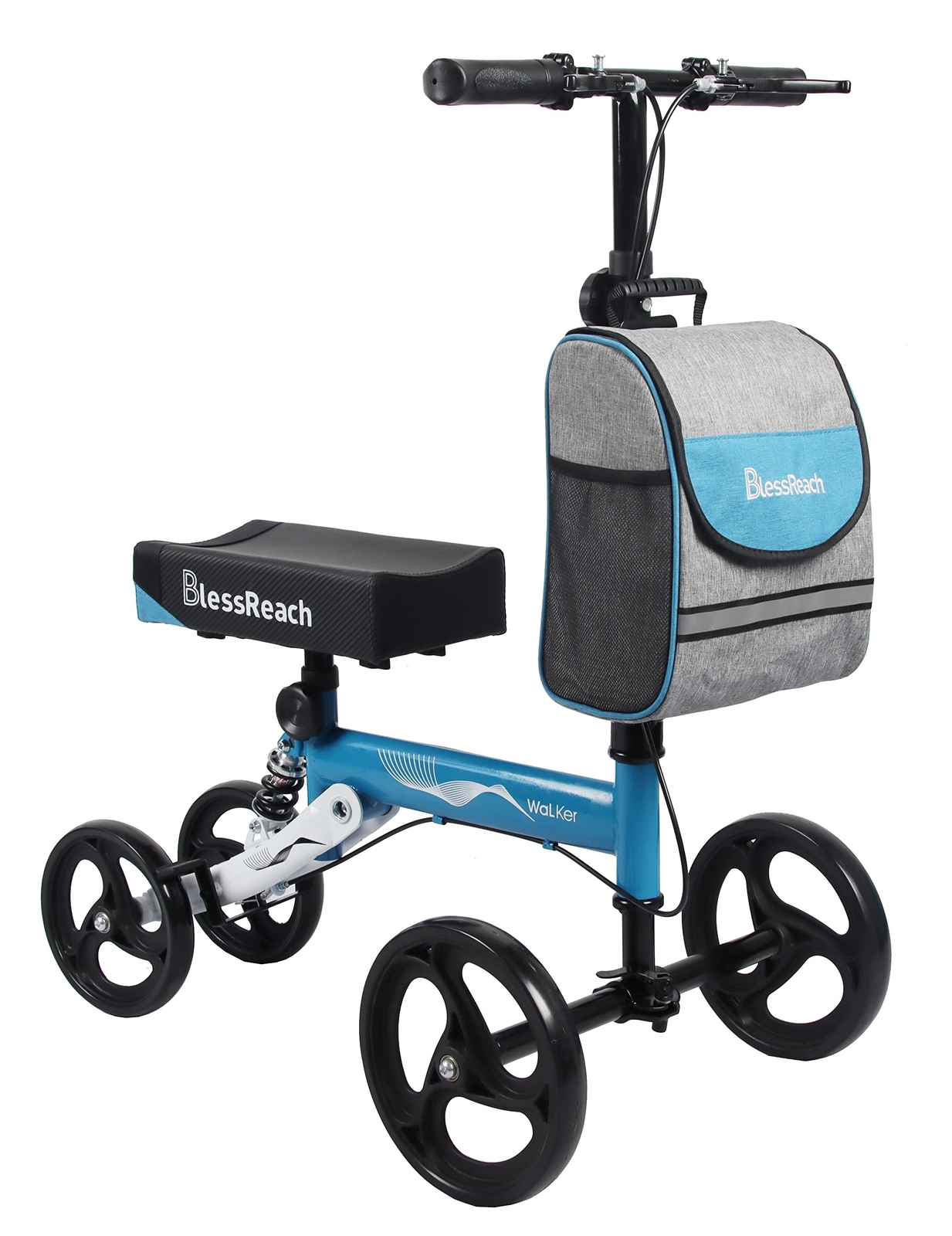 BlessReach Steerable Knee Walker Deluxe Medical Scooter for Foot Injuries Adu...