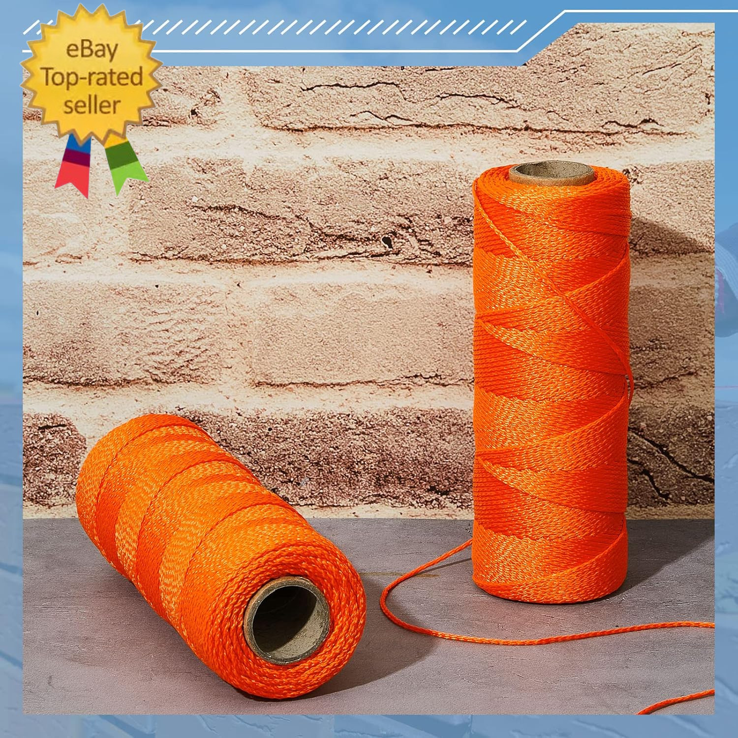 8 Rolls Mason Line #18 Braided Nylon String Total 4000 Feet Length Masonry
