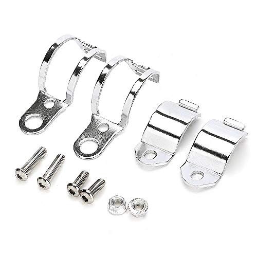 1pair Metal Motorcycle Modified Turn Signal Light Indicator Mount Bracket White