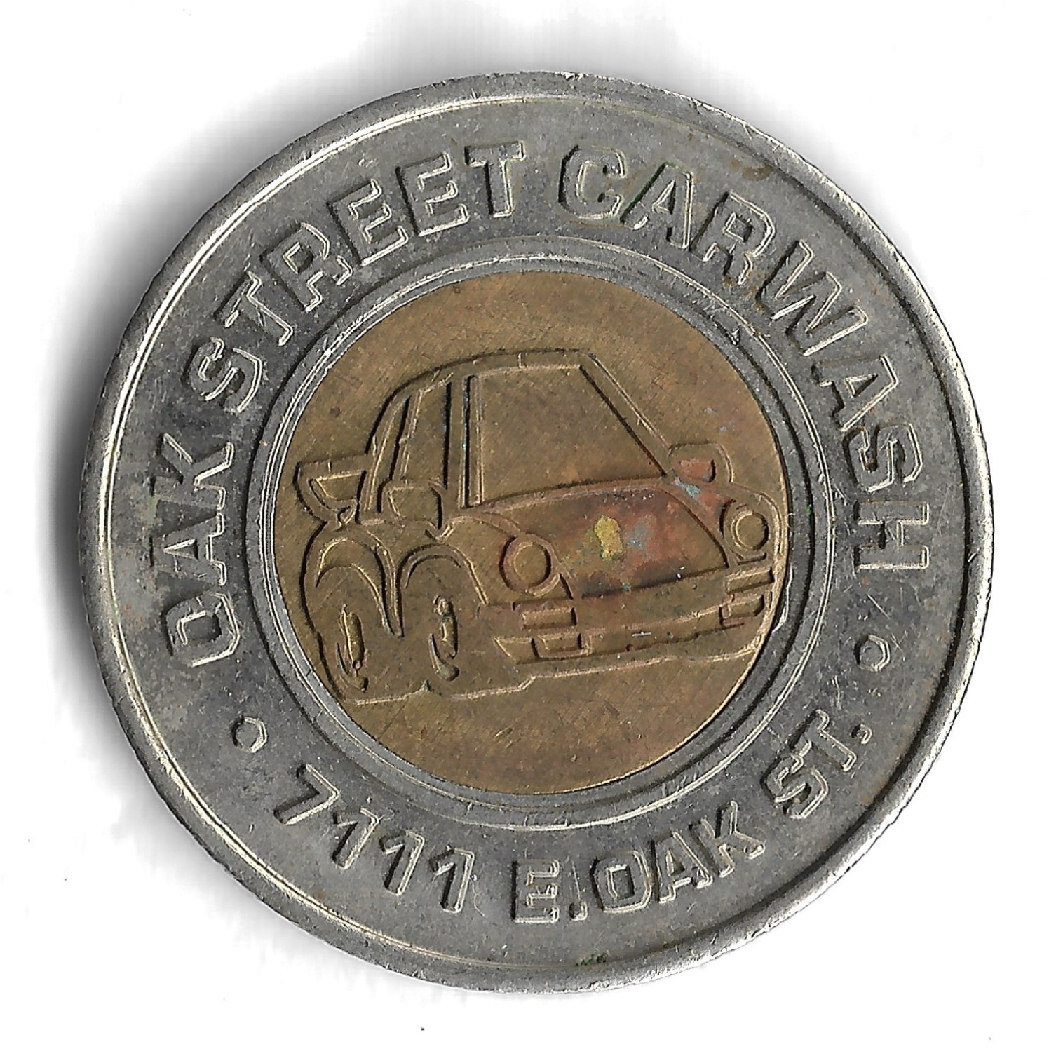 Oak Street Scottsdale, AZ Carwash $1.00 Dollar Car Wash Token