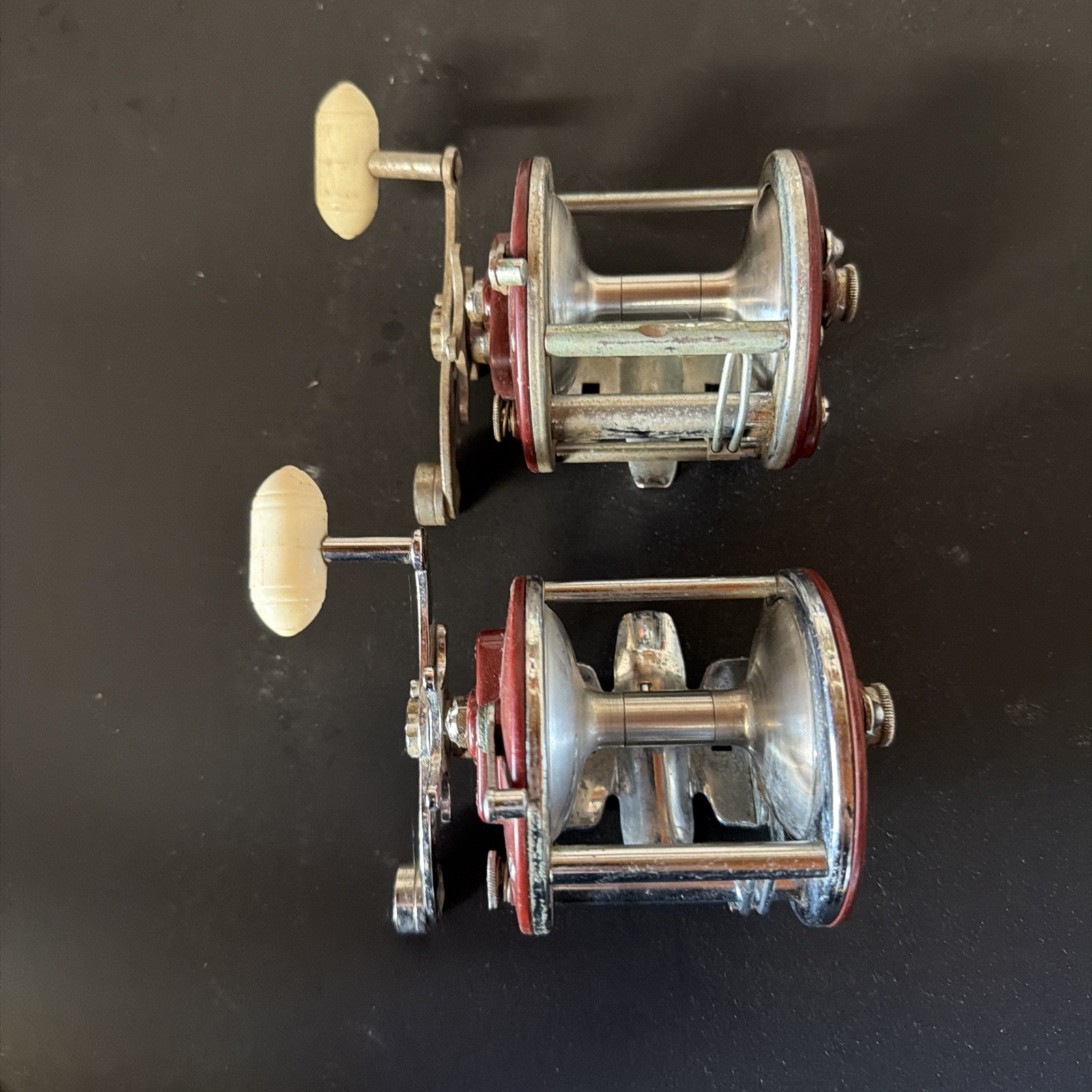 Lot Of 2 Vintage Penn Peer No. 209 Level Wind Fishing Reel USA Made In U.S.A.