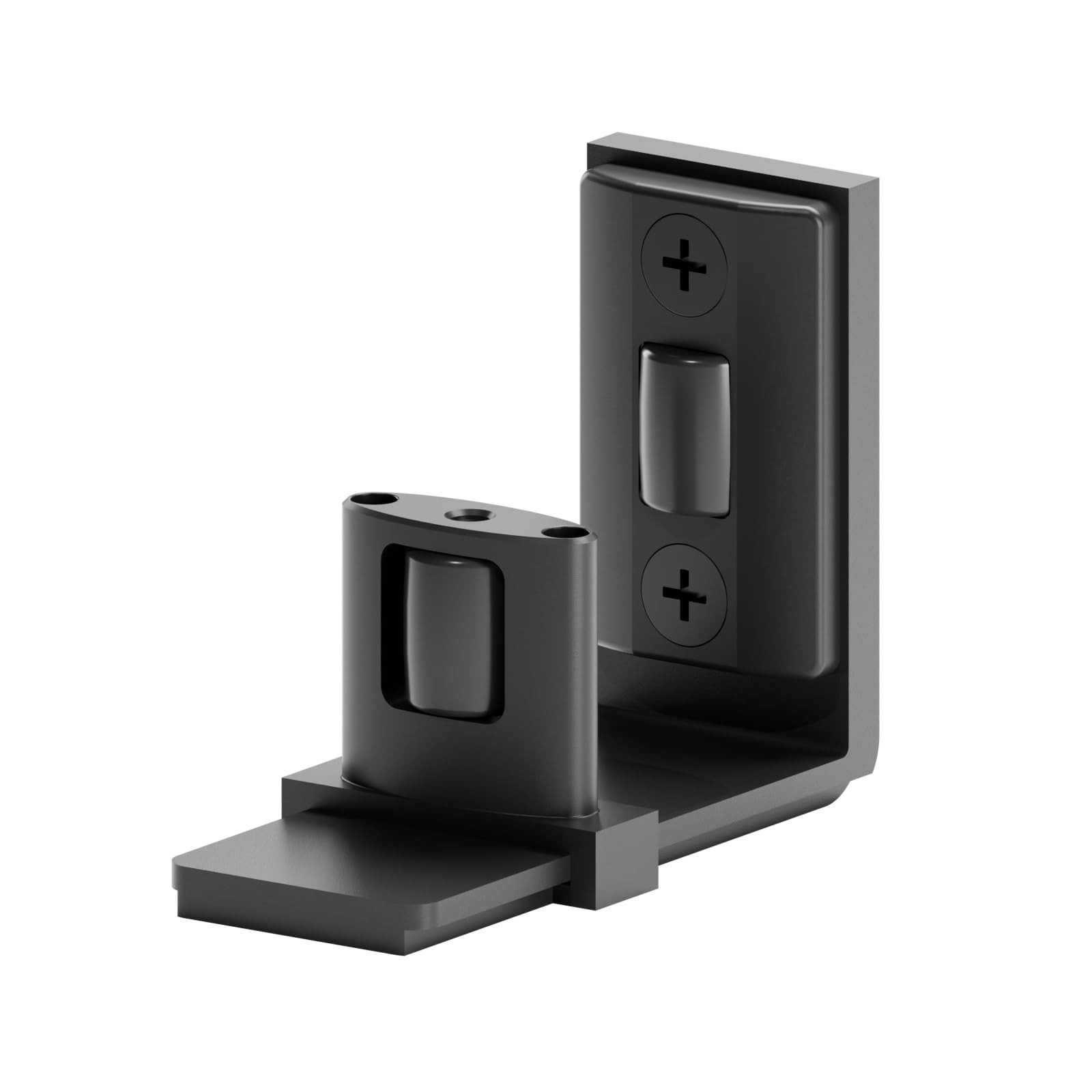 BONIKLUBA Sliding Barn Door Bottom Floor Guide, Adjustable U 1 Piece, Black