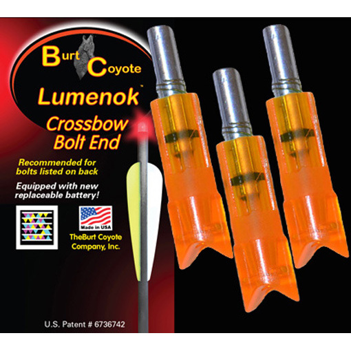 Burt Coyote Lumenok Crossbow Easton Beman Bolt Red Crescent End 3pk #00025 ECC3