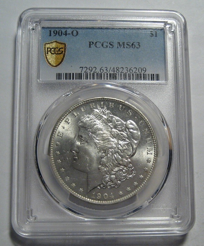 = 1904-O PCGS MS63 BU MORGAN Dollar, Super EYE Appeal, FREE Shipping