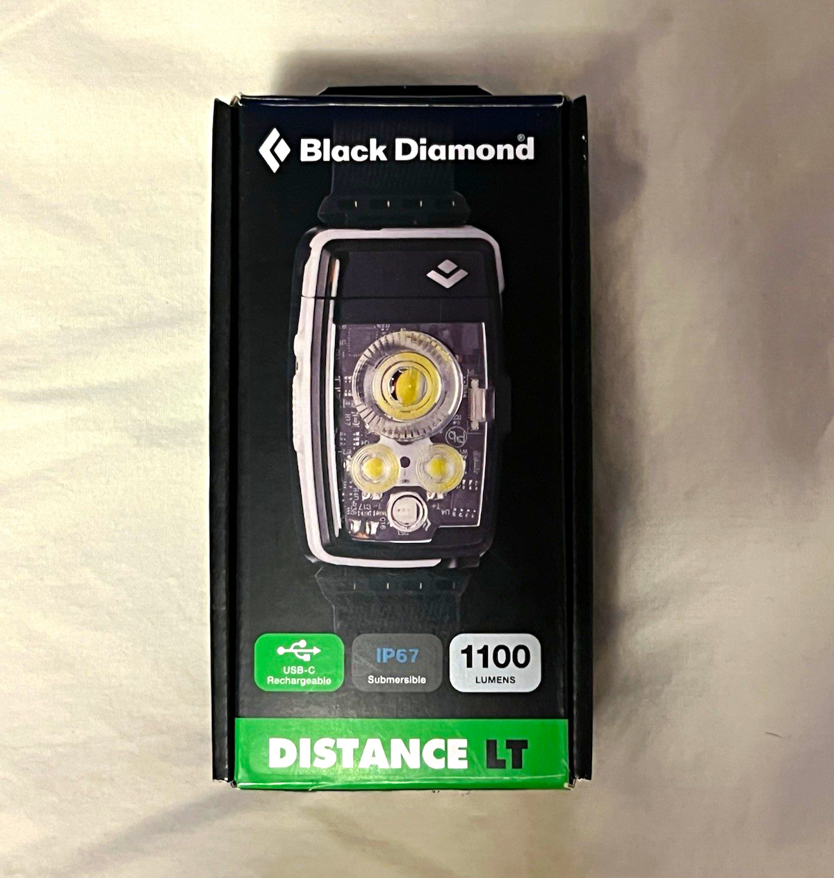Black Diamond Distance LT 1100LM Rechargeable USB LED Headlamp IP67