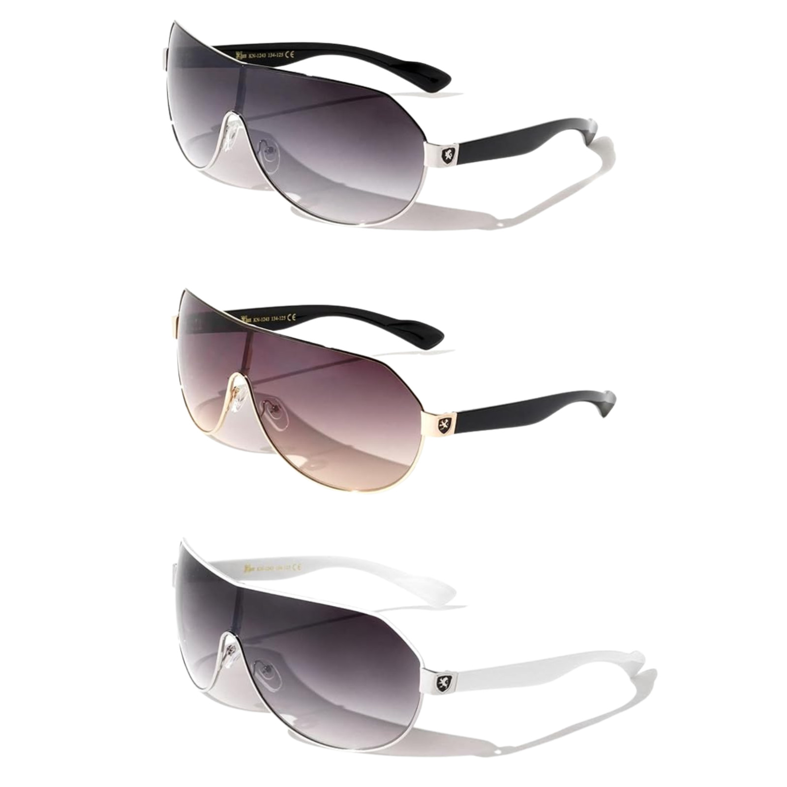 Sunglasses for Men Women Khan Fashion Designer One Piece Aviator Shades