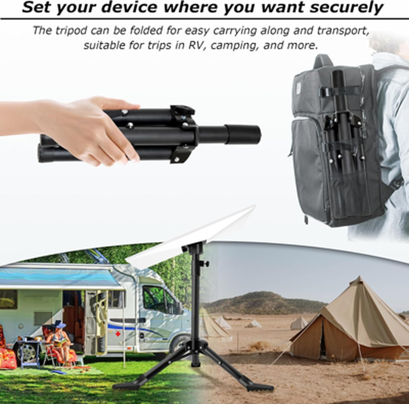 Starlink Gen 3 Mount with Adapter, Tripod Mount for Rev4 Dish, Adjustable