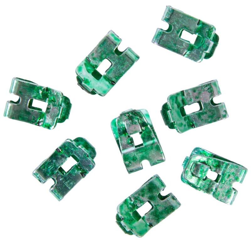 NEW GB GGC-1508 PACK (8) GREEN ZINC ELECTRICAL GROUNDING CLIPS 6109938