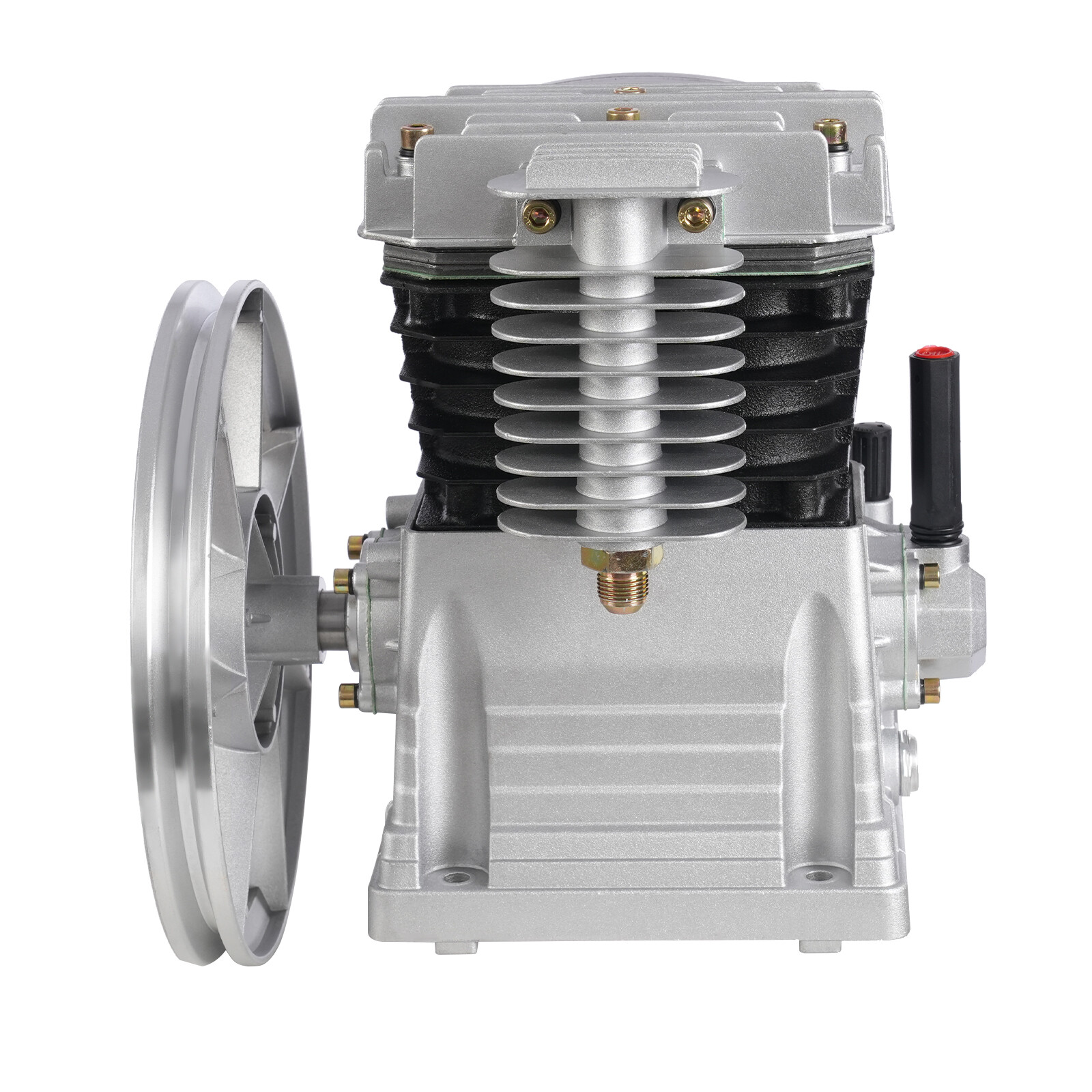 Piston 3HP 250L/min Single Stage Twin Cylinder Air Compressor Pump Head