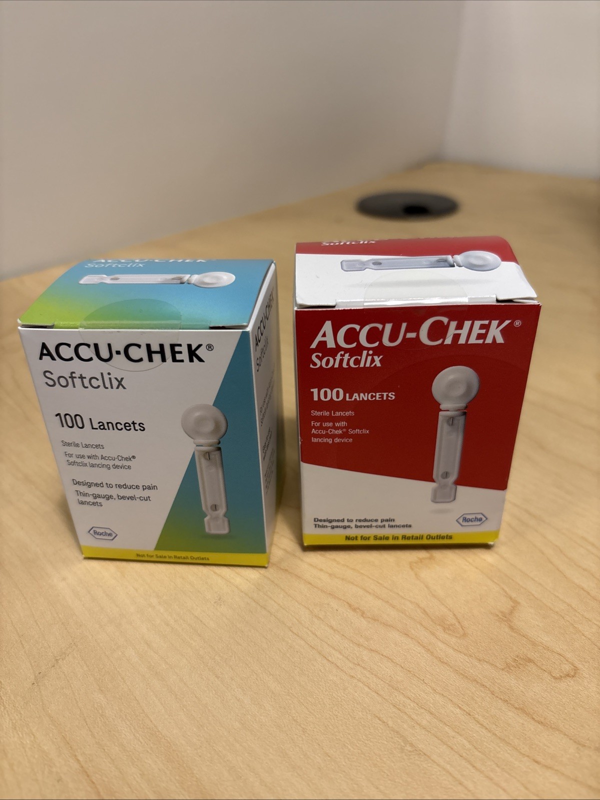 Accu Chek Softclix Lancet Device Blood Sugar Level Test Strip Thin Gauge 100ct