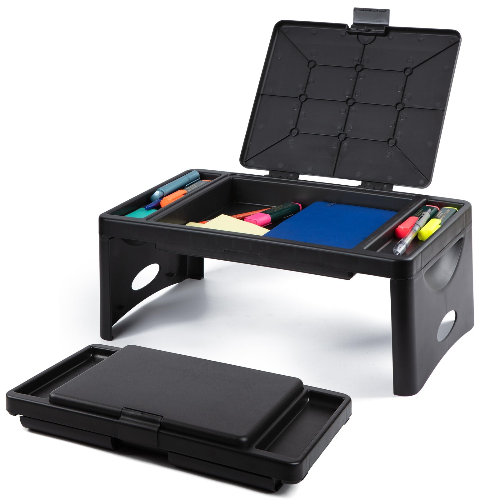 Lap Desk, Folding Desk, Bed Table, Black, 9.75"x12"