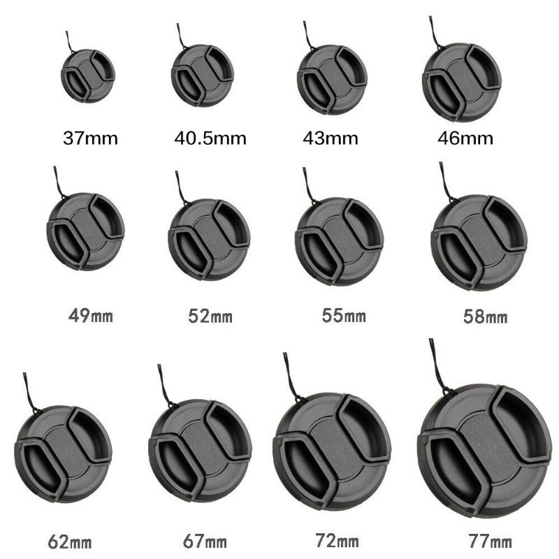 1PC 37～95mm Front Lens Cap Cover Center Pinch Snap On For Nikon Sony Pentax