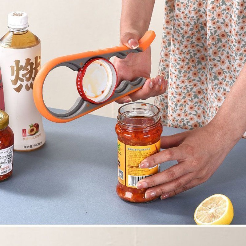 4-in-1 Jar Opener Tool – Lid Remover for Seniors, Arthritis & Weak Grip Aid
