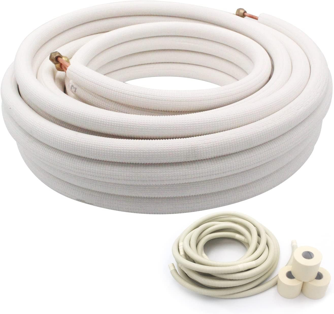 25 Ft Insulated Copper Tubing for Mini Split AC Refrigerant Line