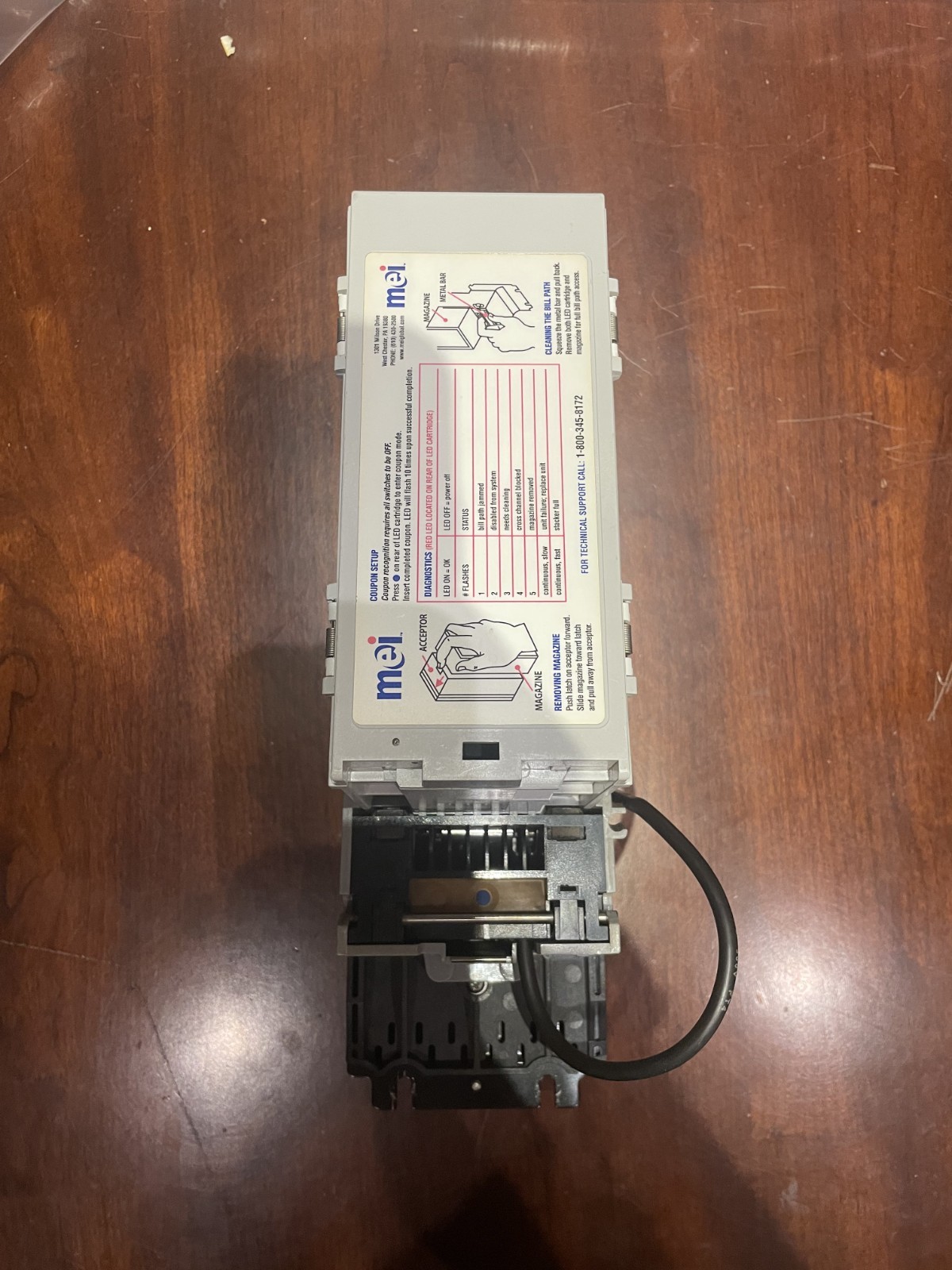 Mars VN 2501 U5 BILL ACCEPTOR BILL VALIDATOR $1, $2, $5