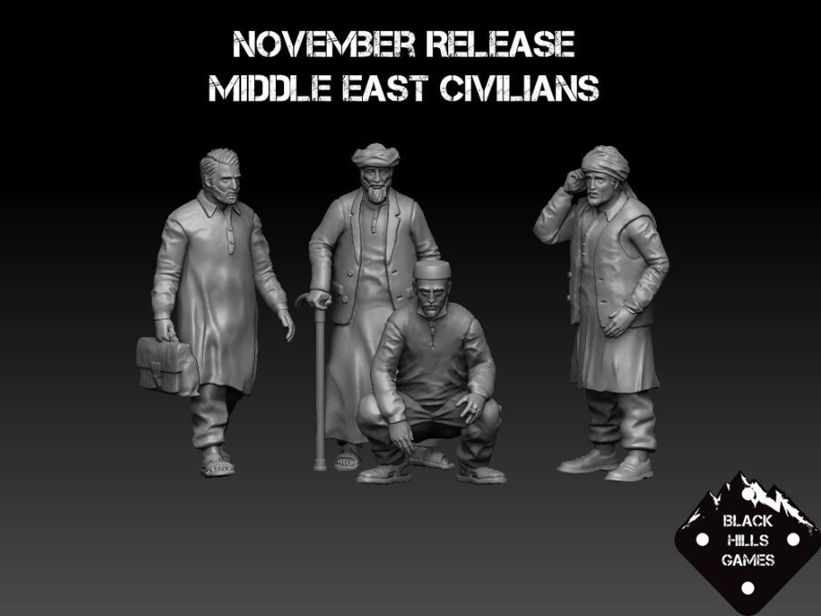 Black Hills Games Modern Miniature Middle East Civilians Spectre Operations 28mm