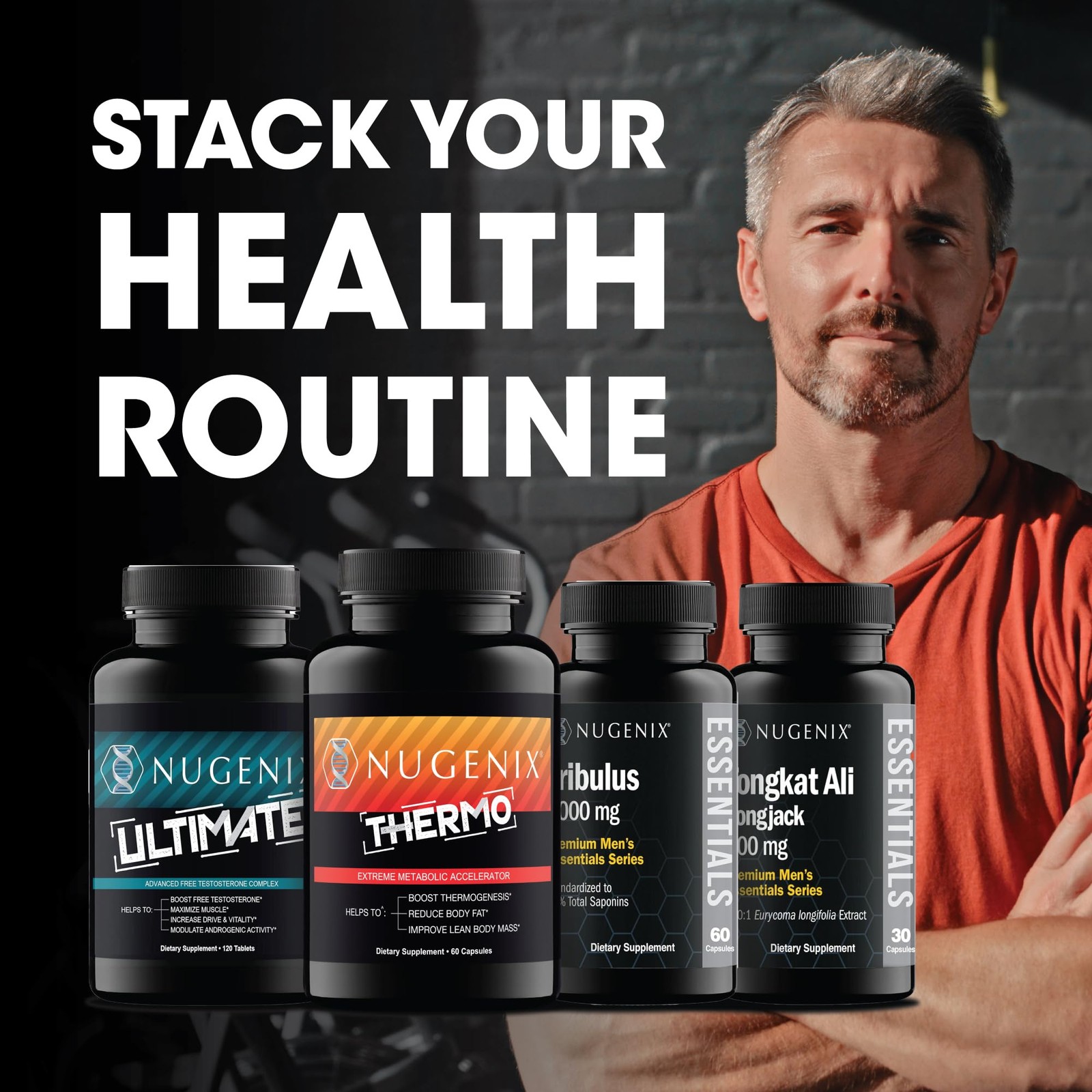 Testosterone Booster and Nitric Oxide Supplement for Men 90 Count