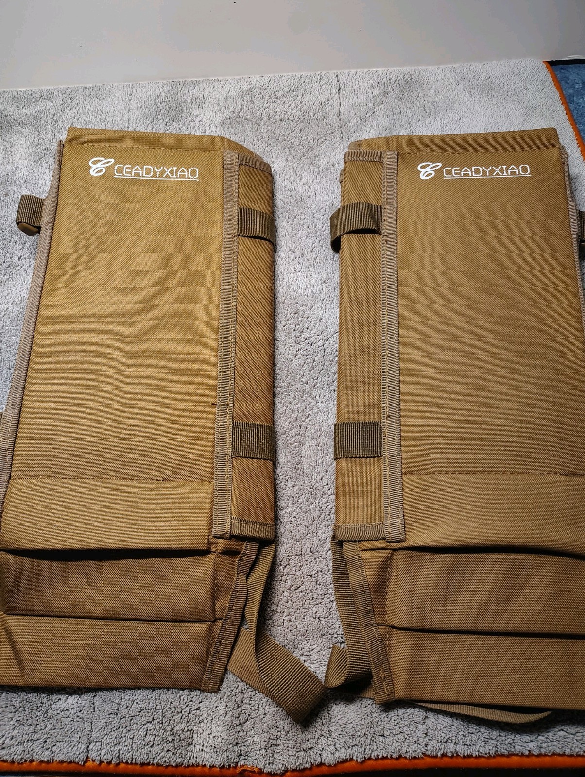 CEADYXIAO Snake Guard - Snake Gaiters Bite Protection Adjustable Brown