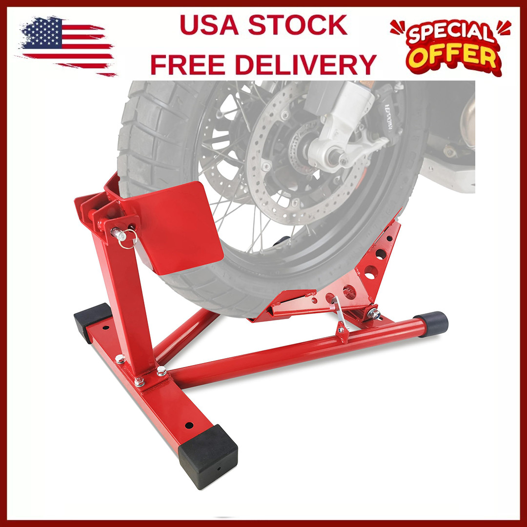 For 12''-21'' Adjustable Tires Holder Heavy-Duty Motorcycle Wheel Chock,Workshop