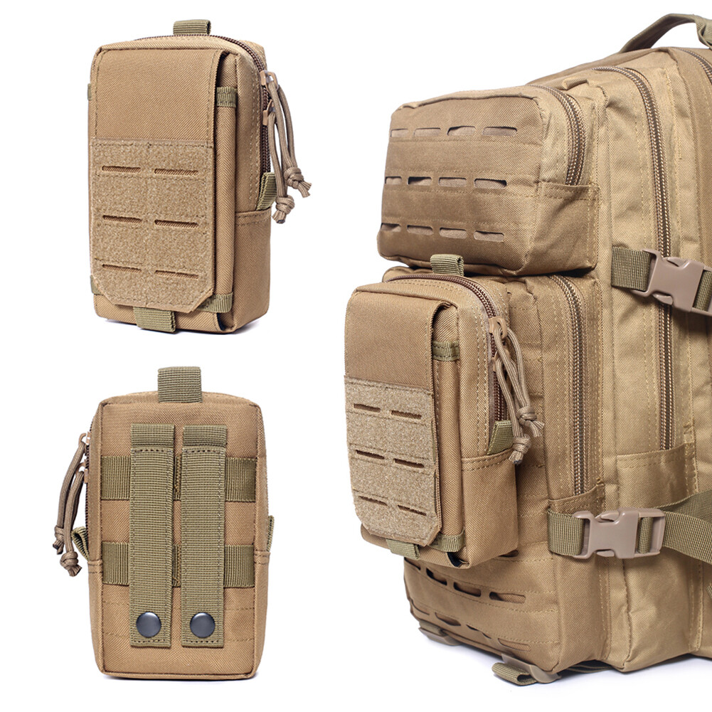 Mens Tactical Molle EDC Pouch Waist Bags Phone Cover Hiking Camping Fanny Pack