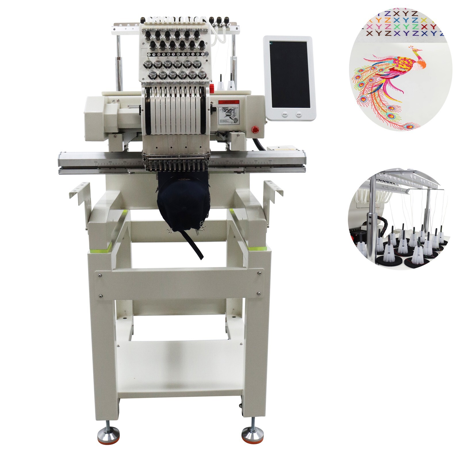 Heavy Duty Single Head 12Needle Commercial Home Automatic Embroidery Machine