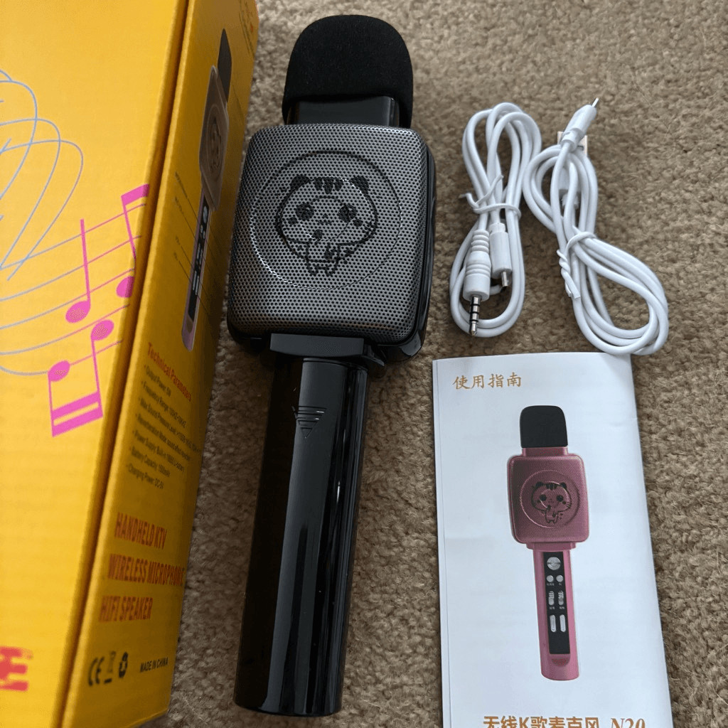 Karaoke Handheld N20 Hi-fi Speakeke Black Microphone *Open Box*