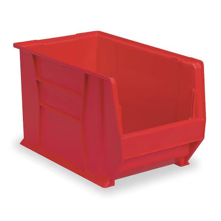 Akro-Mils 30283Red Storage Bin, Plastic, Red, 12 In H, 18 3/8 In W, 20 In L