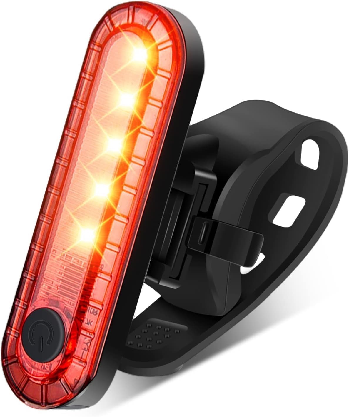 Lightweight 5-LED Bike Tail Light - Rechargeable, Easy Install, Multi-Modes