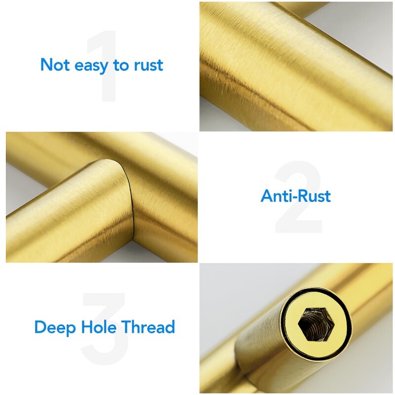 Easy-to-Install Stainless Steel Cabinet Handles