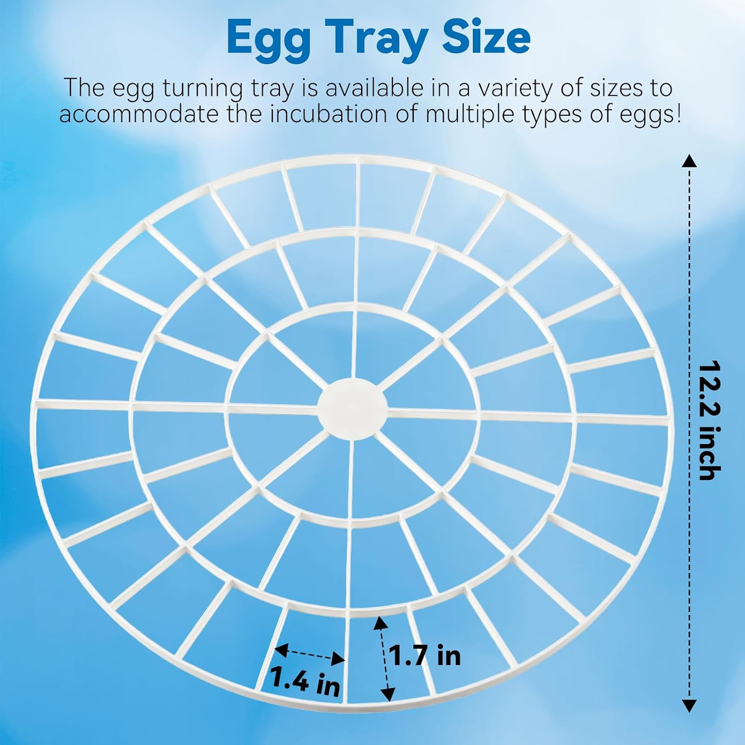 48 Egg Tray Compatible with Nurture Right 360 Incubator, Plastic Egg