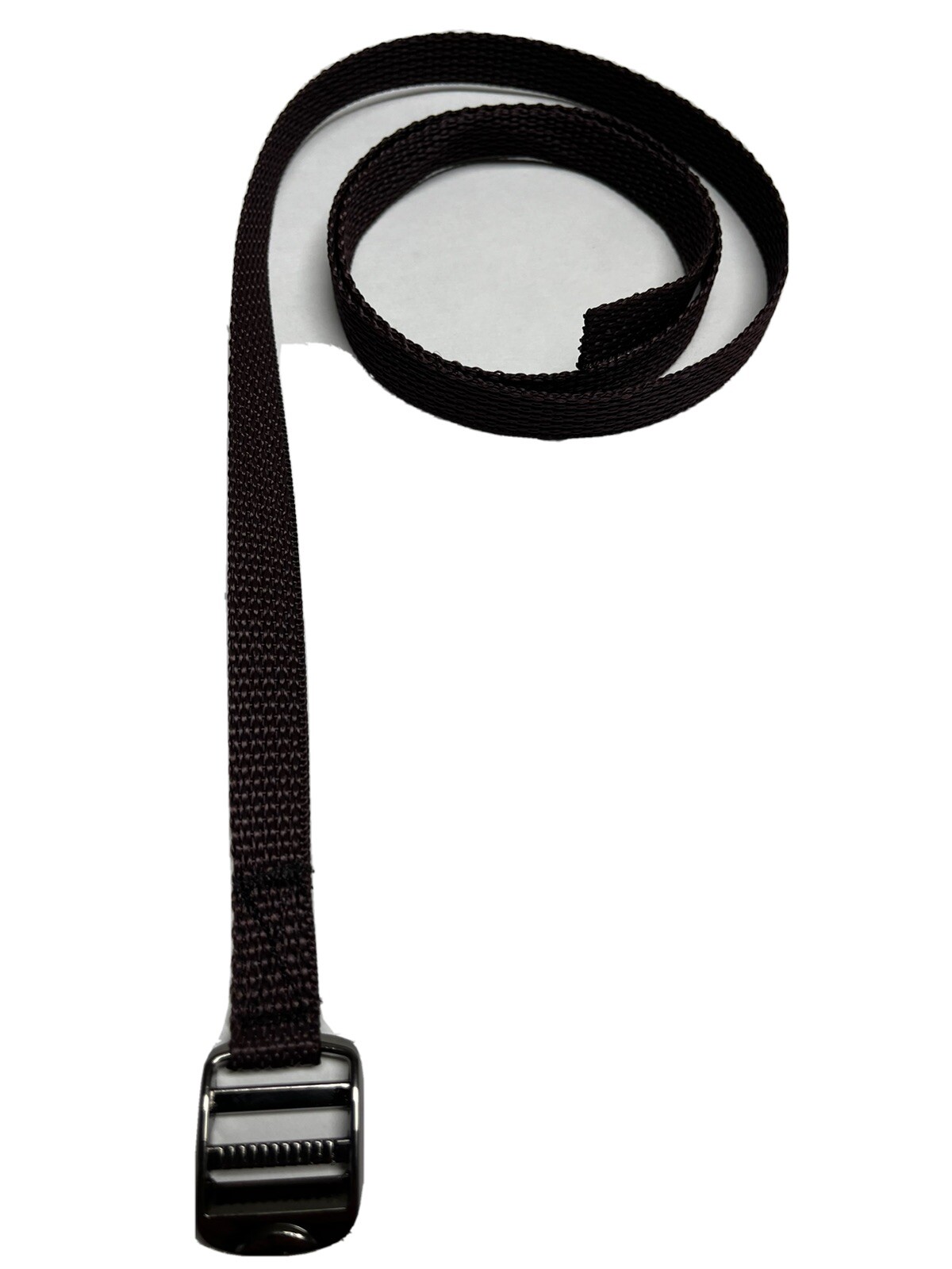 Slim Trail Camera Mounting Strap, Brown Color, Metal Buckle, 3 feet long