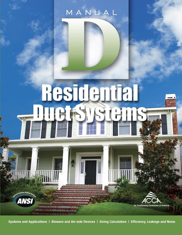 MANUAL D - RESIDENTIAL DUCT SYSTEMS By Hank Rutkowski & Air Conditioning VG