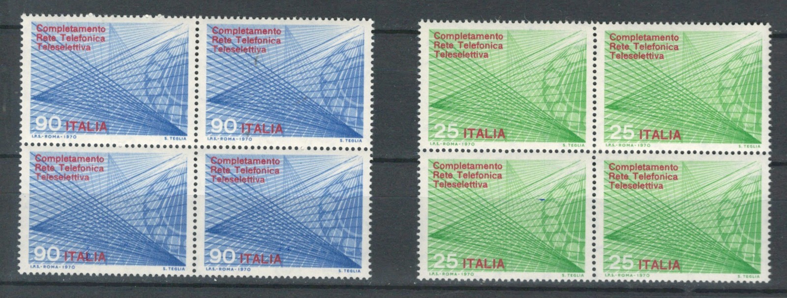 ITALY EUROPE TELEPHONE COMMUNICATION X 4 MNH SET STAMPS LOT (ITALI 428)
