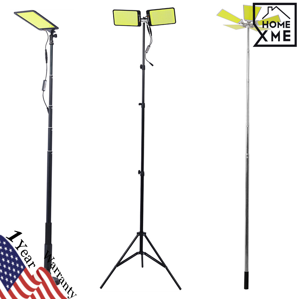 LED Camping Lantern Lamp 12V Portable Telescopic Pole Outdoor Light Flood Light