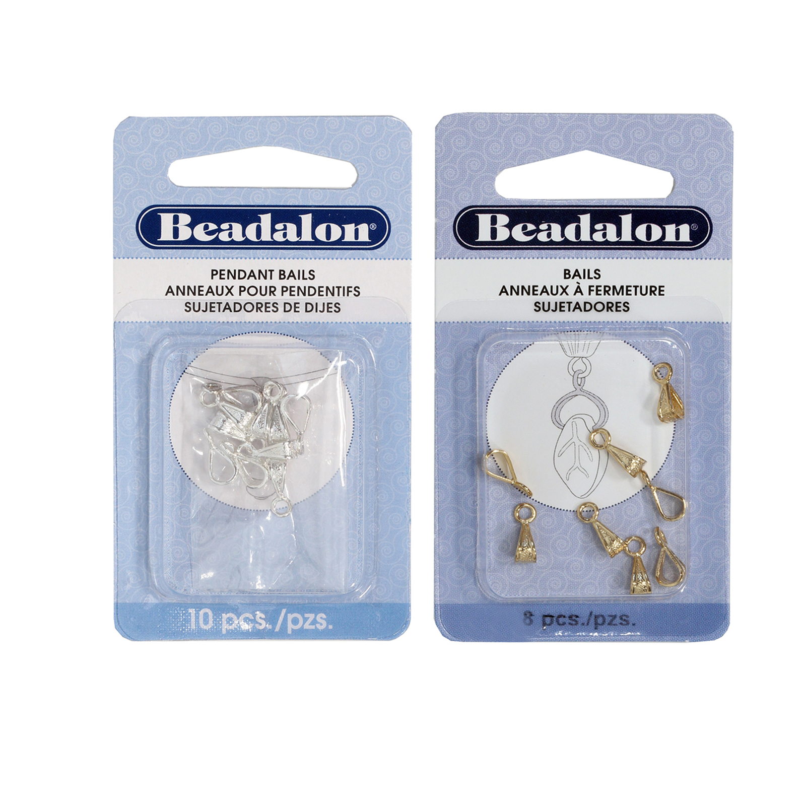 Beadalon® Fancy Pendant Bails 10mm * Choose Color