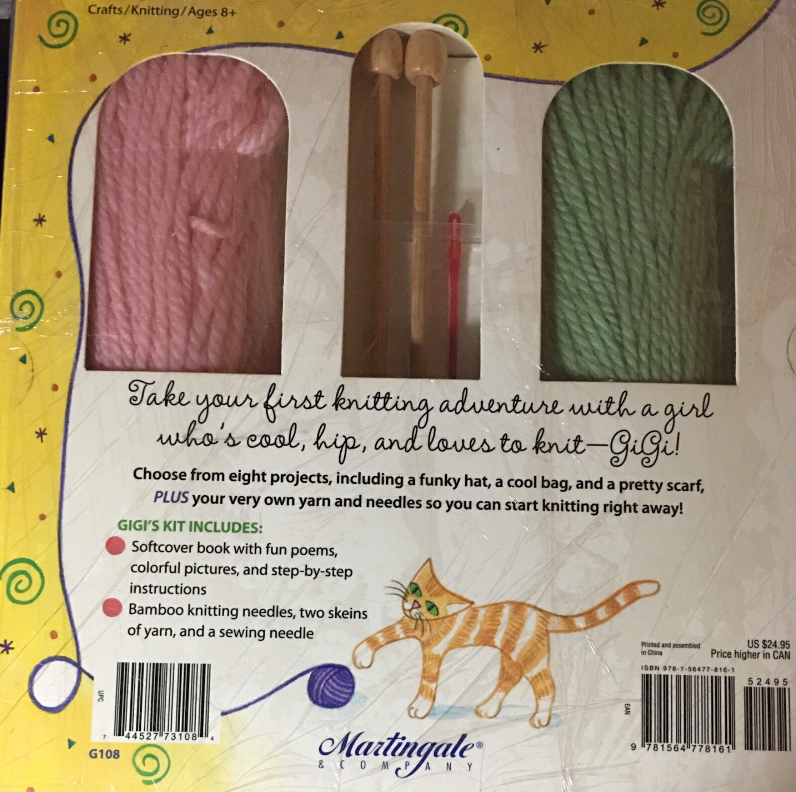 Knitting with Gigi Knitting Kit with Step by Step Instructions and Patterns