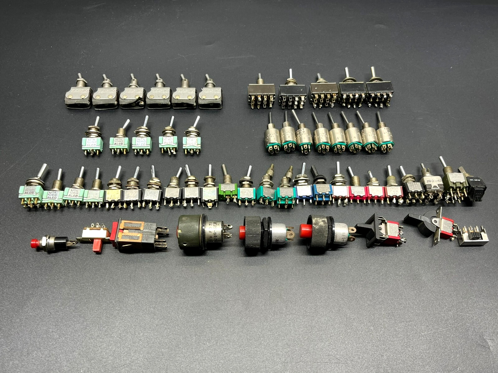 57 VTG Micro Switches Toggle On/Off Push Button Alco Honeywell C&K Raytheon JBT