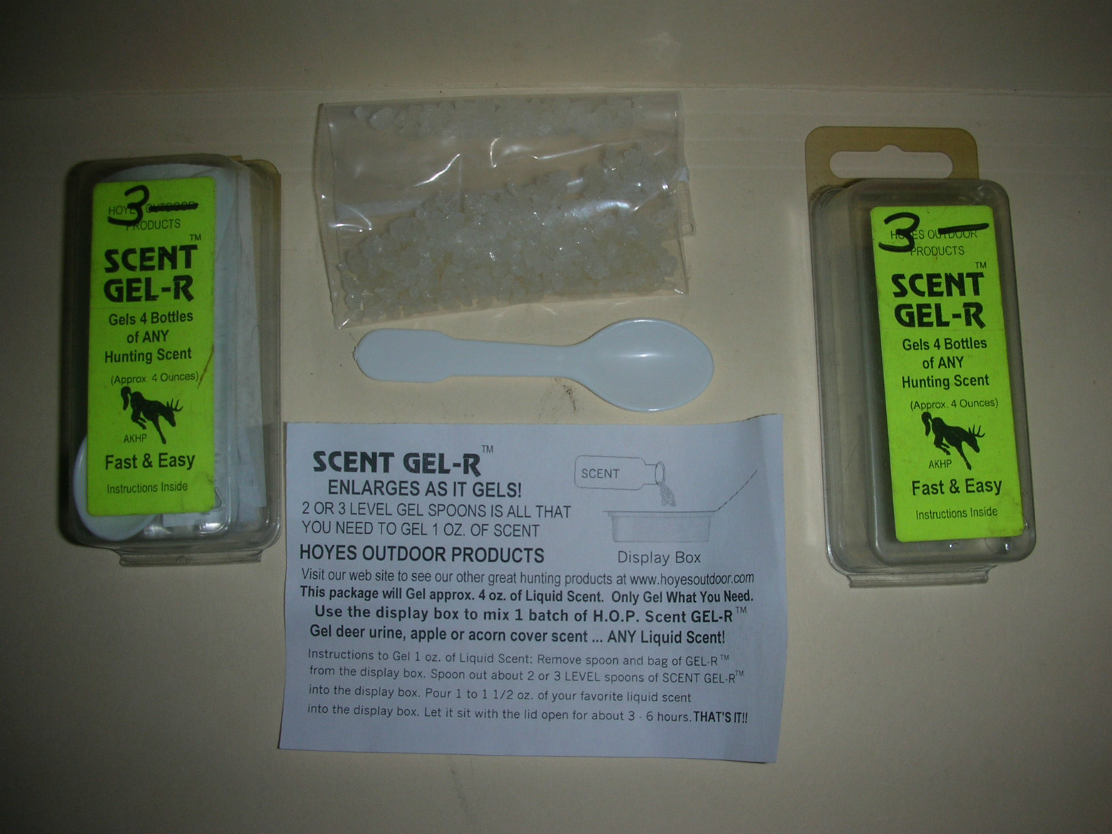 2 Packs of Hoyes Scent Gel-R - Each Gels 4 Bottles of Any Hunting Scent  (CA 10)