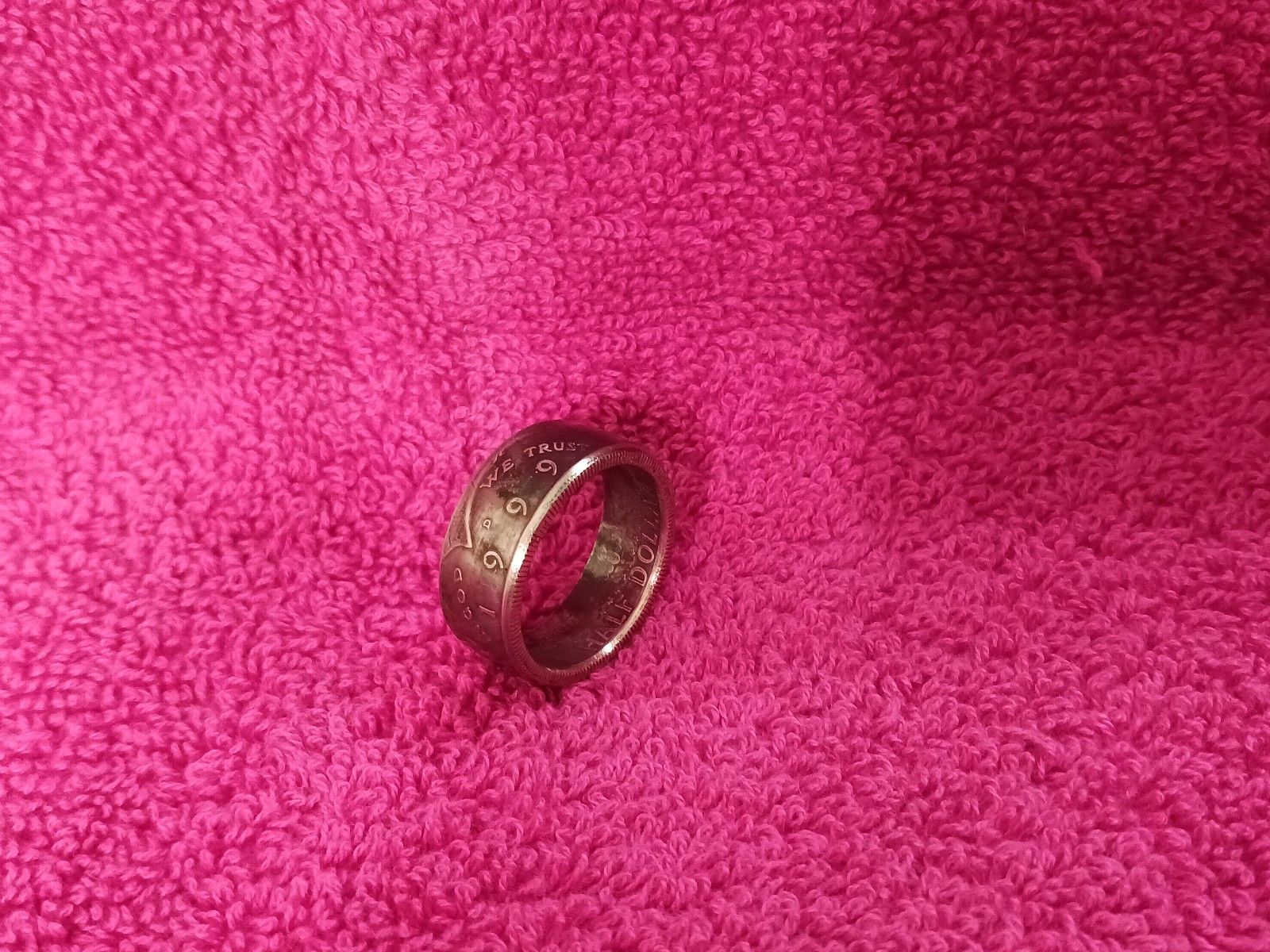 1999 Kennedy Half Dollars  size 11 1/2  coin ring  Handmade mixed metals