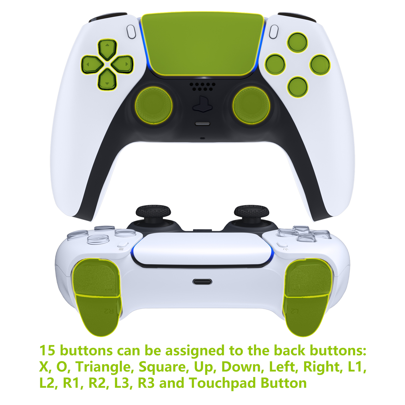 4 Back Buttons Back Shell RISE4 V3 Remap Kit for PS5 Controller BDM-030 040 050