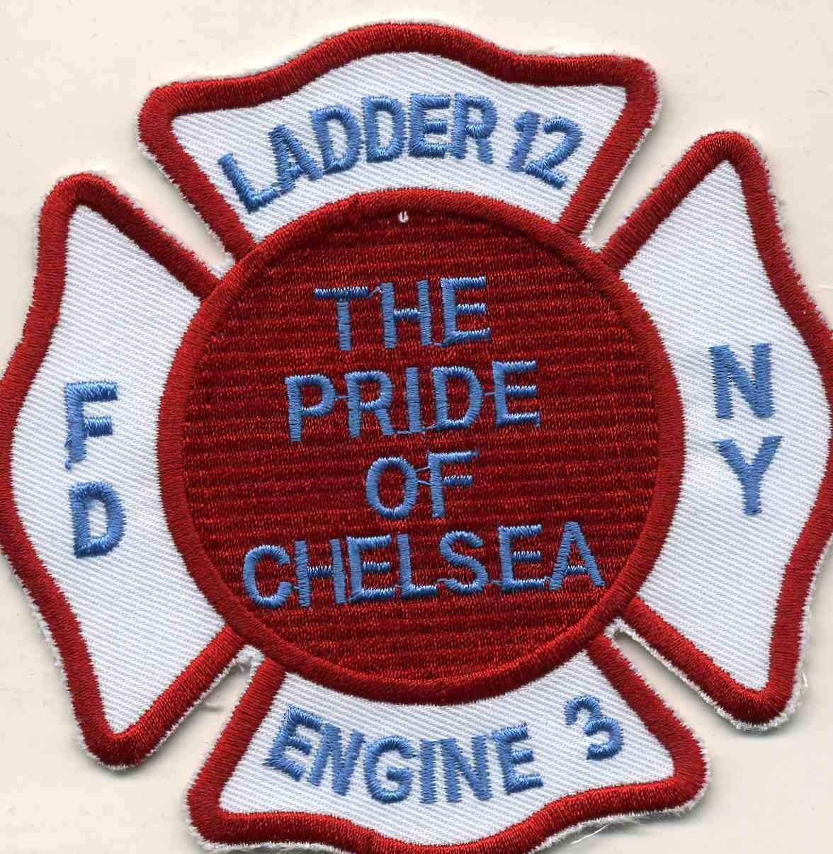 New York City - FDNY Engine-3 / L-12 "Chelsea - old", NY (4" x 4") fire patch