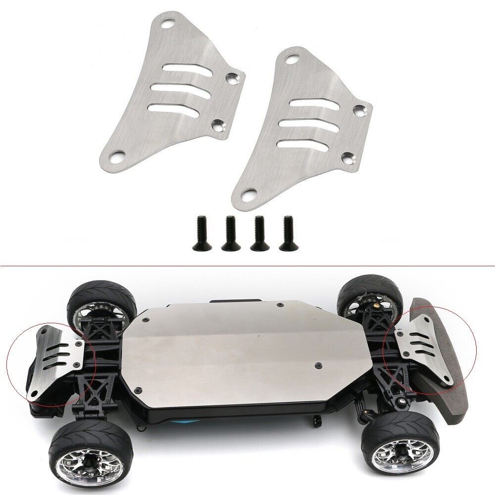 Front +Rear Chassis Armor Protector Plate For Tamiya TT-02 On-Road 1/10 RC Car E