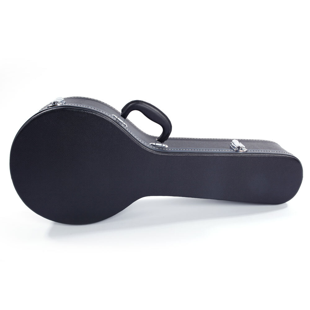 Hardshell A-Style Microgroove Pattern Leather Wood Mandolin Case Black New
