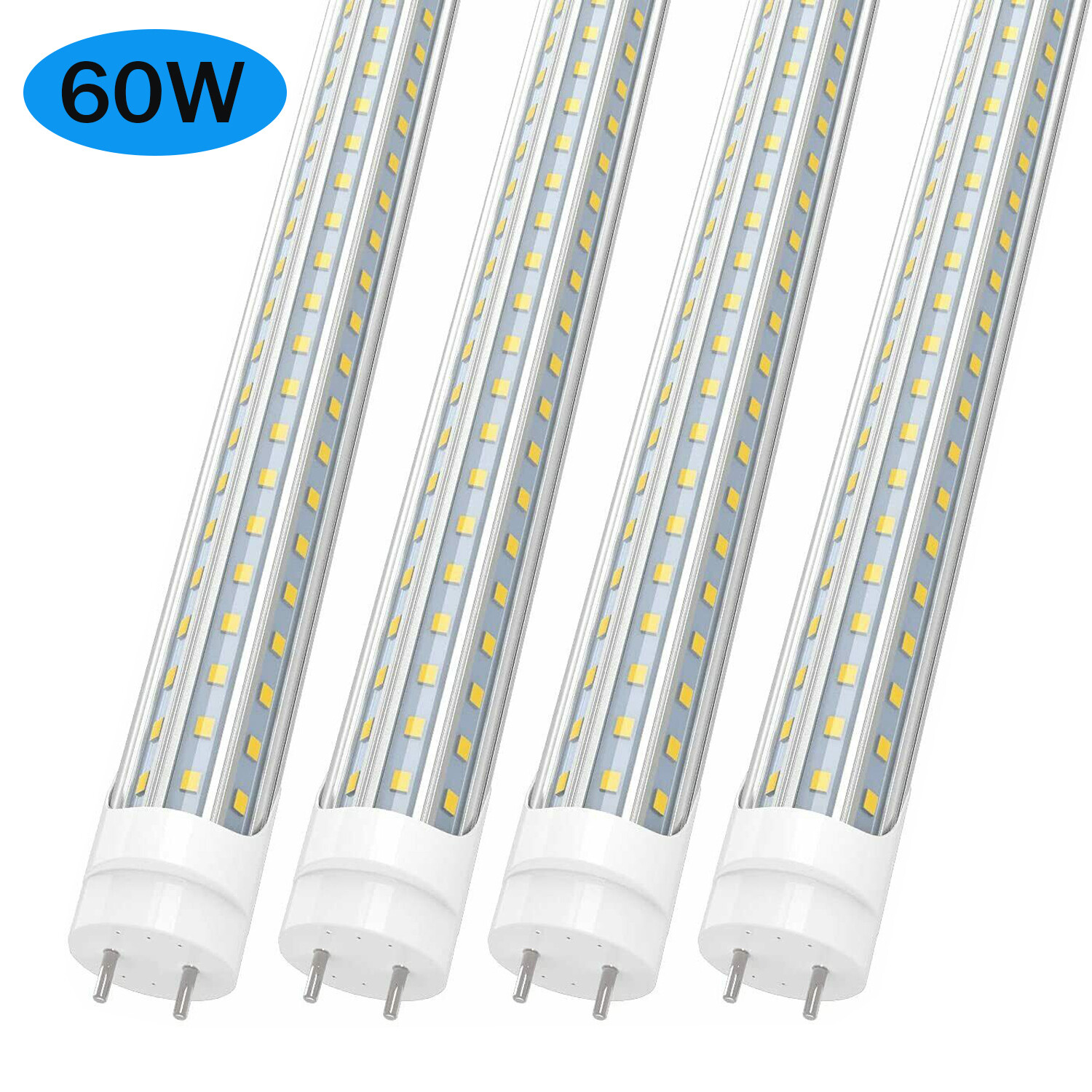 12 Pack G13 T8 4ft 60W LED Tube Light Bulbs Bi-Pin F40T12 LED Shop Lights 5000K