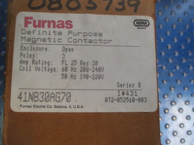 NEW FURNAS DEFINITE PURPOSE CONTROLLER HERMETIC COMPRESSOR SER B 41NB30AG70