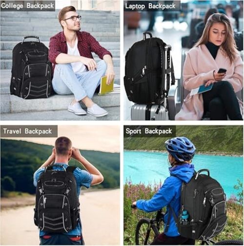 18.4 Laptop Backpack for unisex, 60L Extra Large Gaming Laptops Back Grey