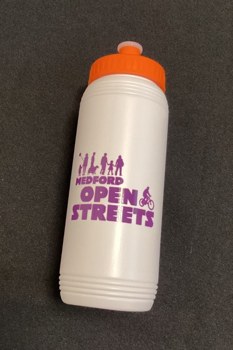 Medford Open Streets 14 oz Water Bottle BPA Free Plastic Lightweight Workout