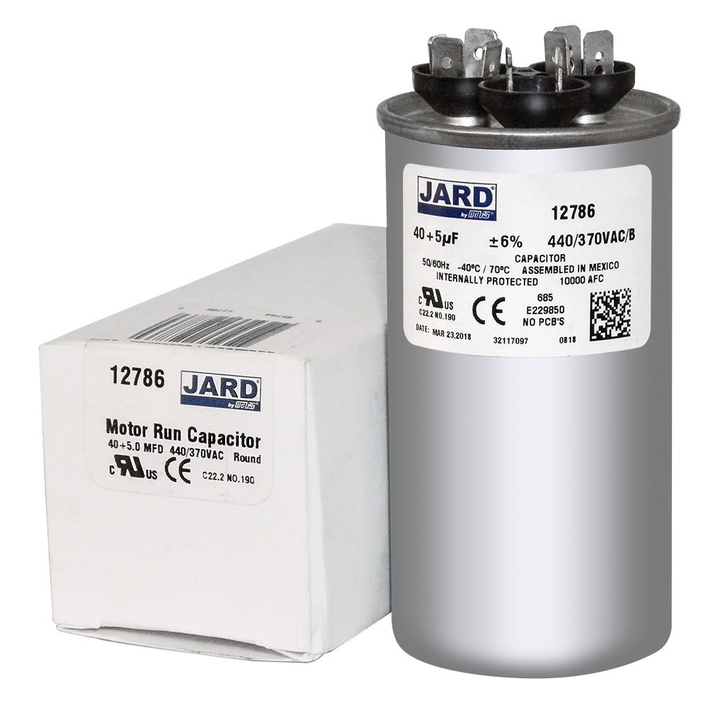 Jard 40+5 uF +/-6% 440/370 VAC/B Round Run Capacitor replaces 328P4005H44N37A5Z9