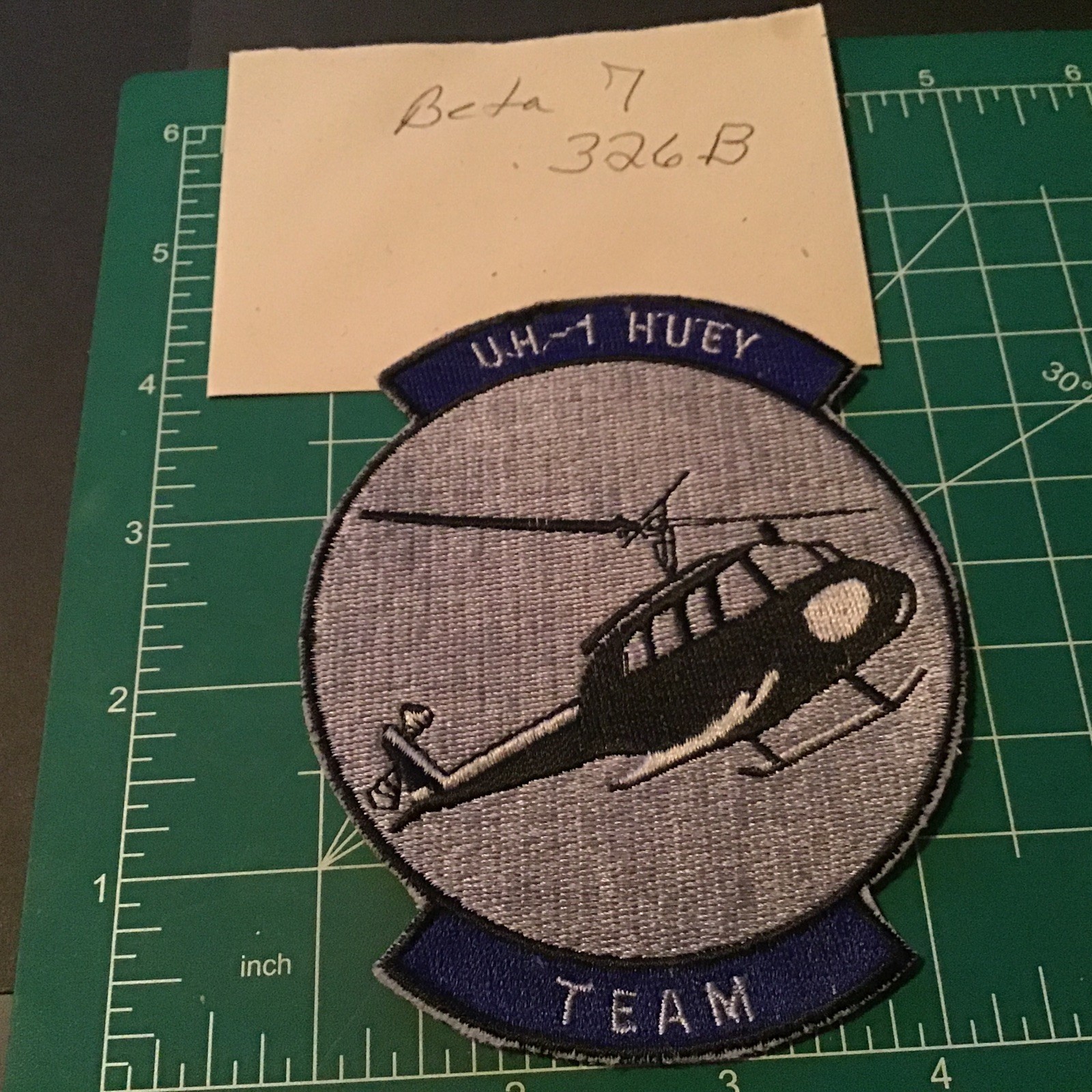 VINTAGE ORIGINAL UH-1 Huey Helicopter Team 3.5”x4.5” Military Patch