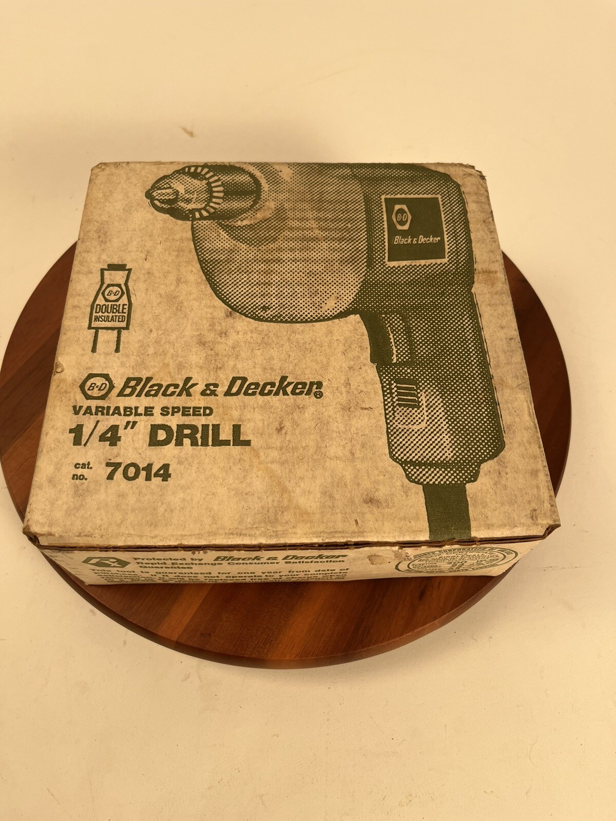 New NOS BLACK+DECKER Corded Electric Drill Model #7014. Sealed In Original Box